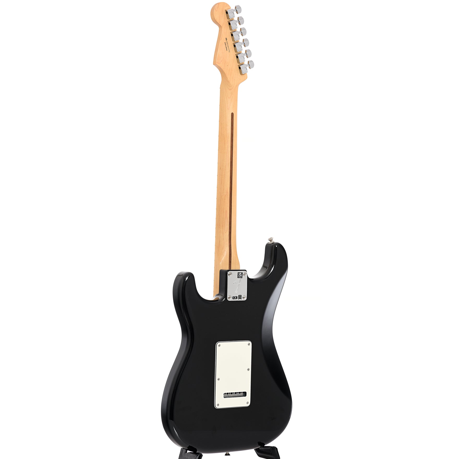 Full back and side of Fender Player Stratocaster, Black