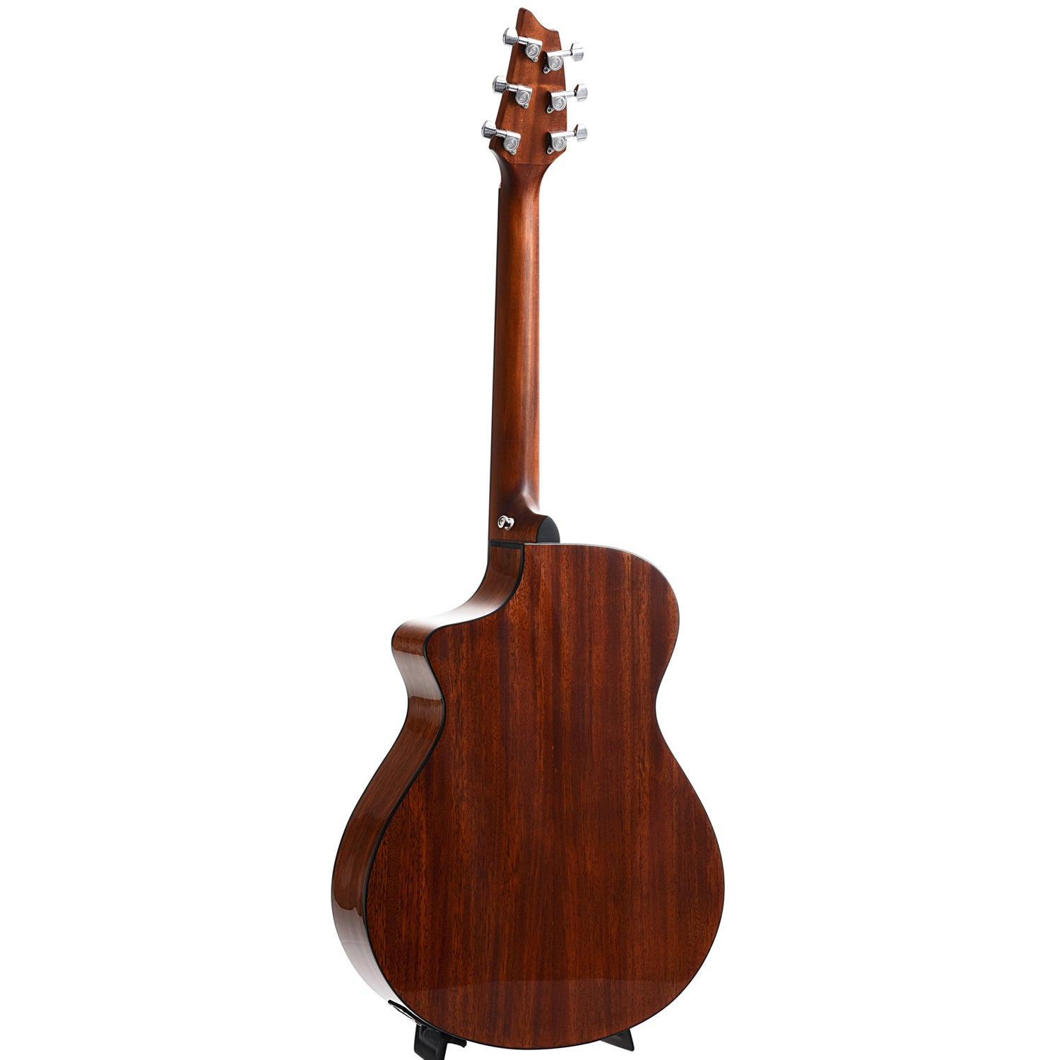 full back and side of Breedlove Eco Collection Discovery S Concert Edgeburst CE Sitka-African Mahogany