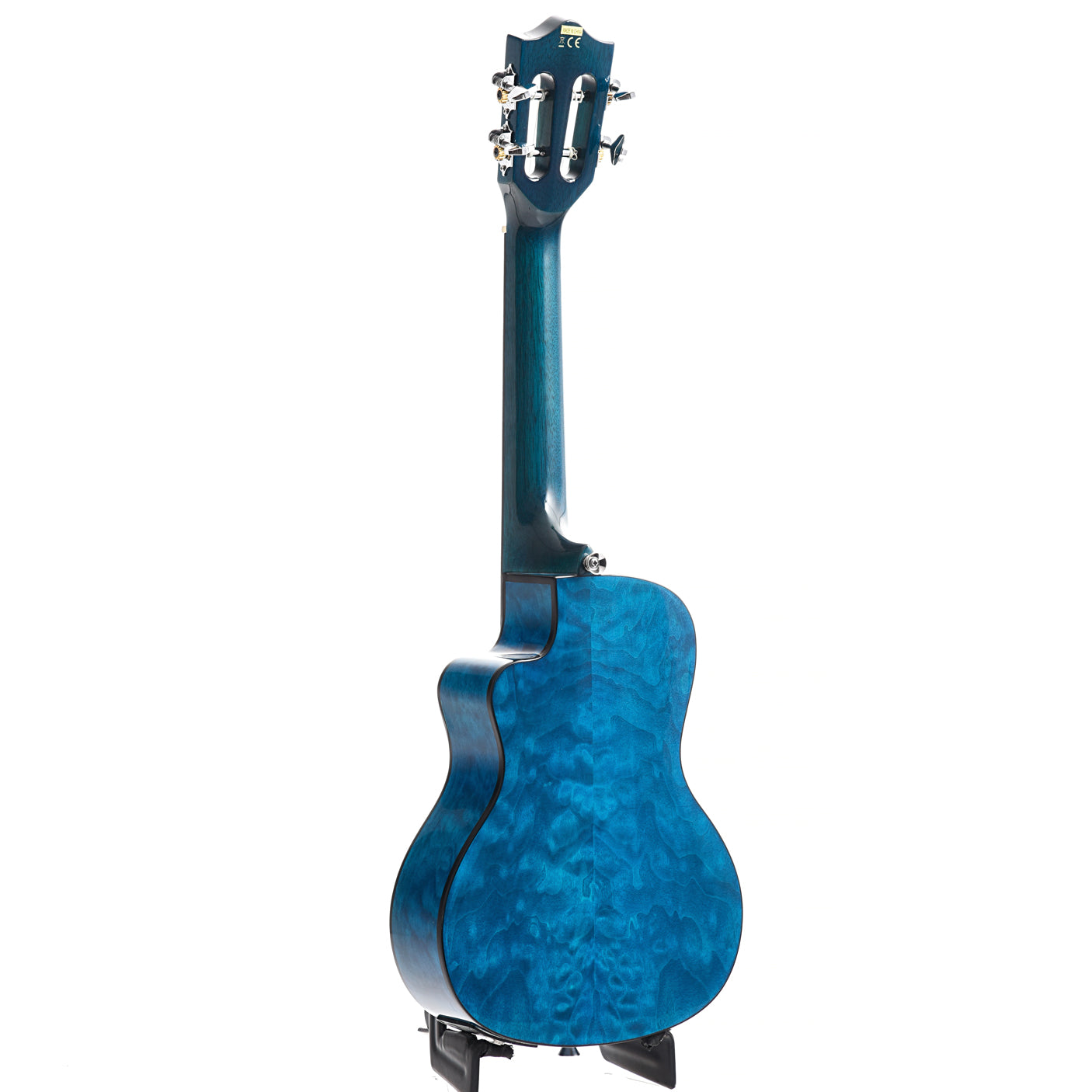 Image 10 of Lanikai Quilted Maple Blue Stain A/E Concert Ukulele & Case - SKU# QM-BLCEC : Product Type Concert Ukuleles : Elderly Instruments