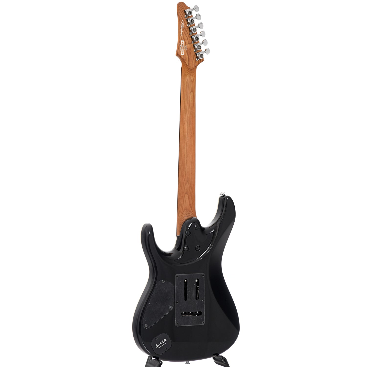 Full back and side of Ibanez Premium AZ42P1 Electric Guitar, Black