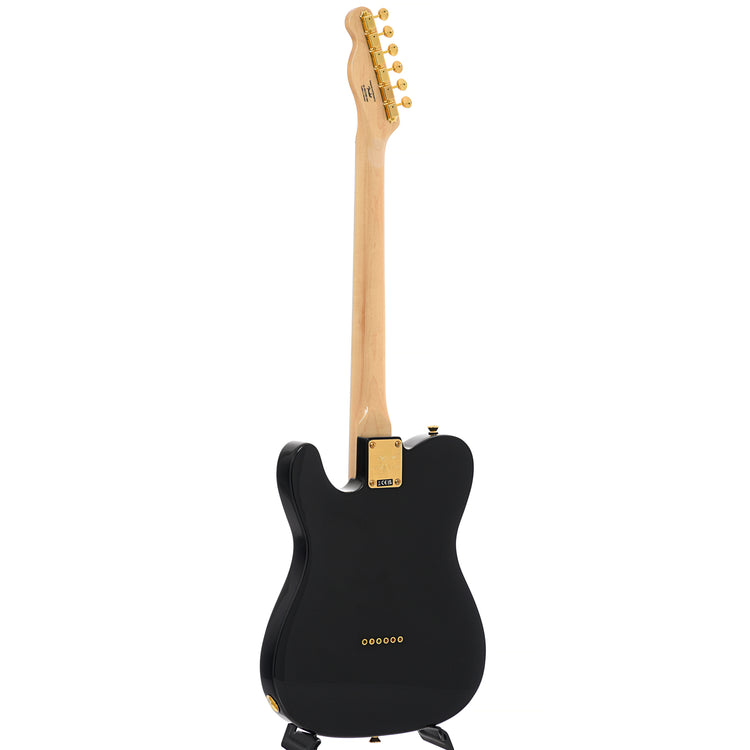 Full back and side of Squier 40th Anniversary Telecaster, Gold Edition, Black