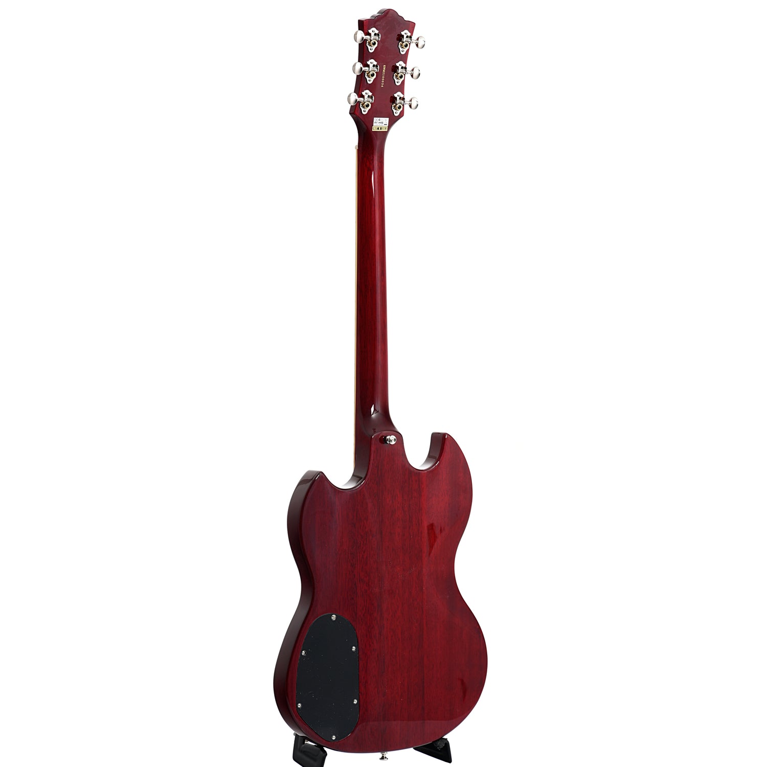 Full back and side of Guild Newark ST. Collection S-100 Polara, Cherry Red