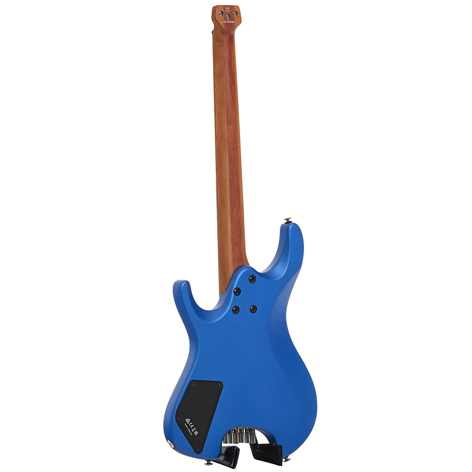 Full back and side of Ibanez Q52 Electric Guitar, Laser Blue Matte