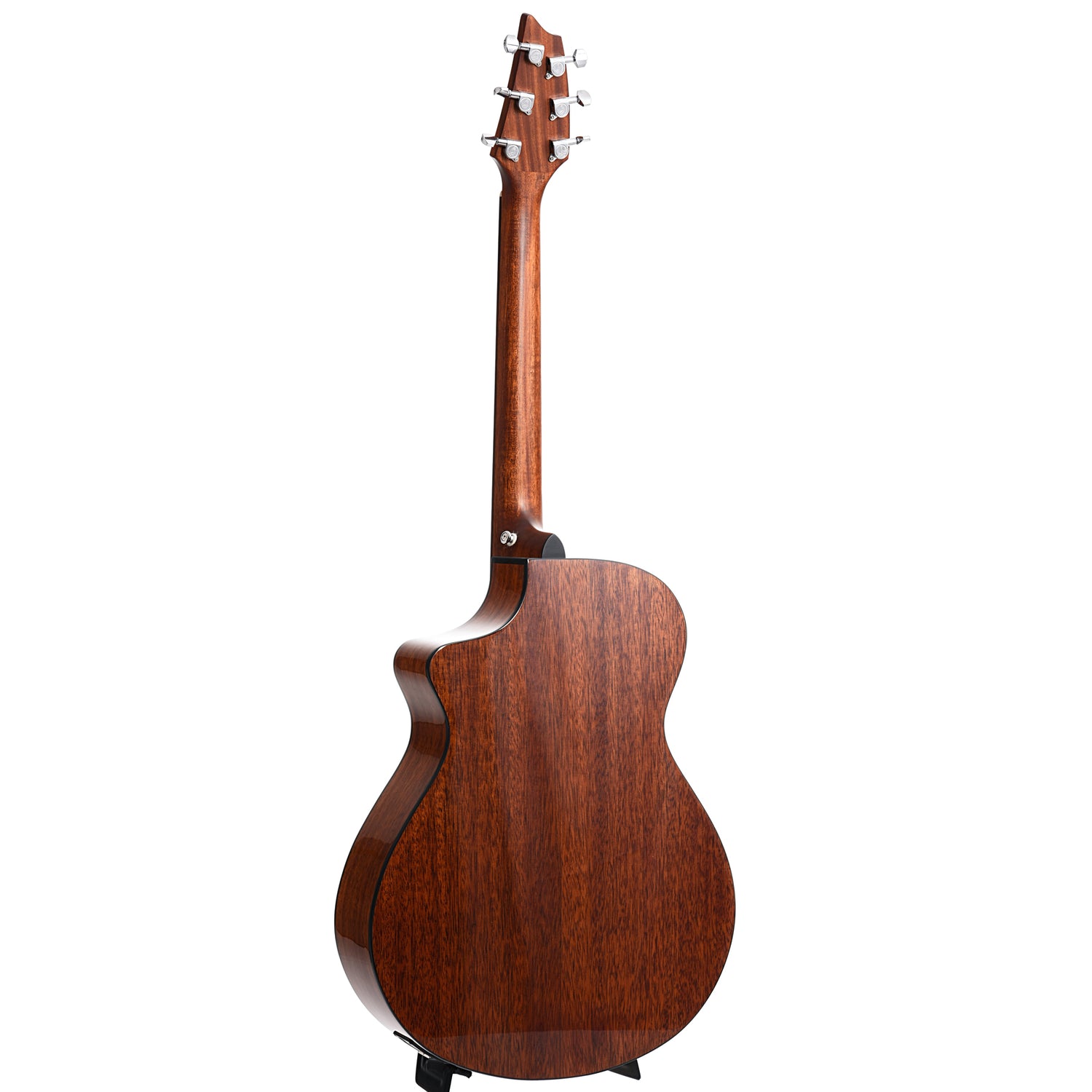 full back and side of Breedlove Eco Collection Discovery S Concert Edgeburst CE African Mahogany