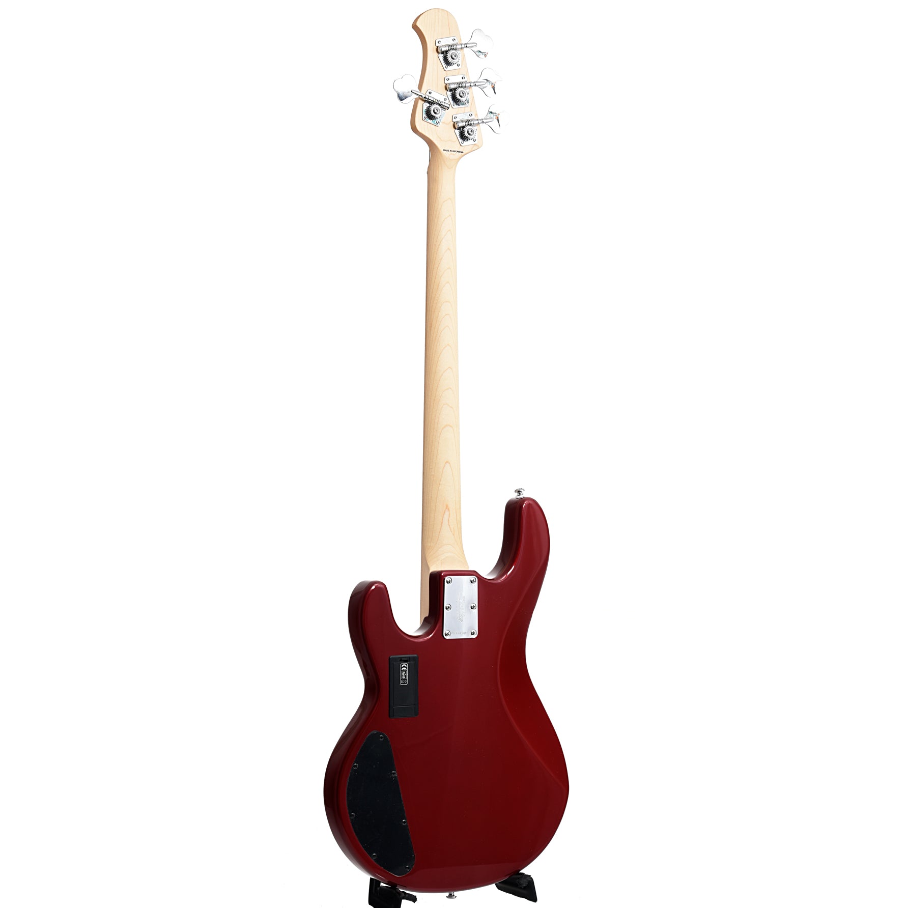 Image 12 of Sterling by Music Man StingRay HH Bass, Candy Apple Red - SKU# RAY4HH-CAR : Product Type Solid Body Bass Guitars : Elderly Instruments