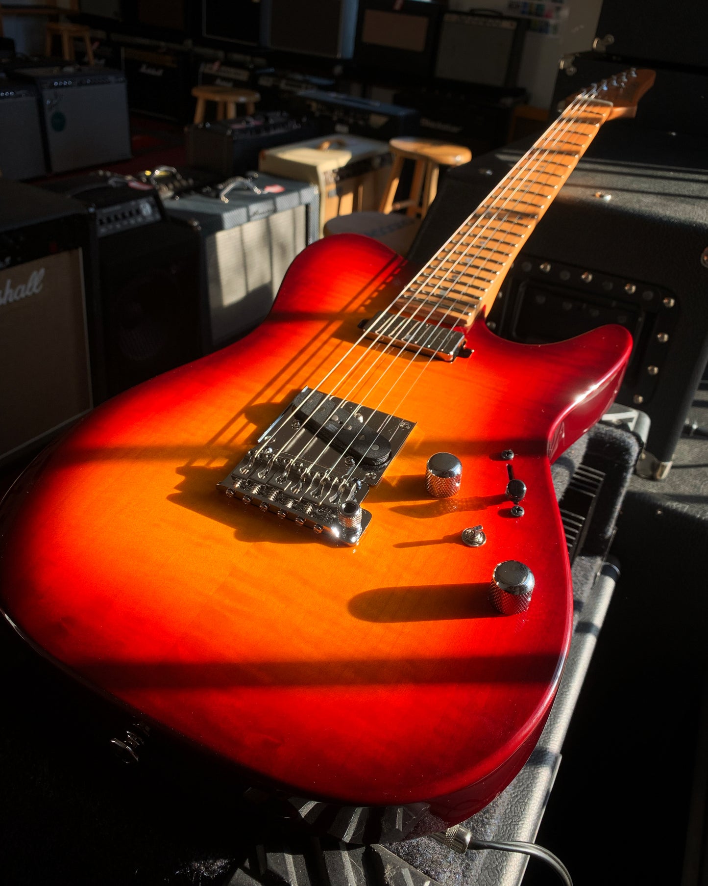 Ibanez Prestige Series AZS2200F Electric Guitar, Sunset Burst