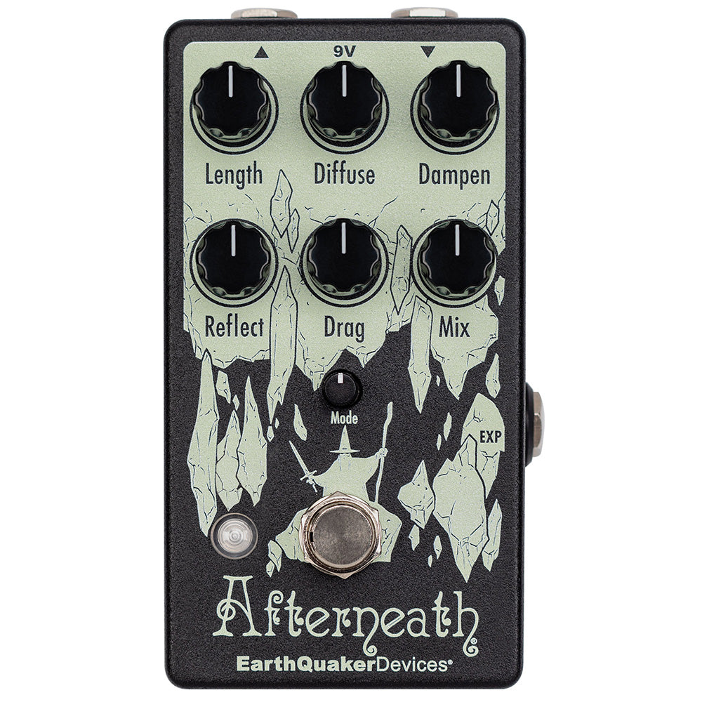 Front of EarthQuaker Devices Afterneath V3 Reverb Pedal