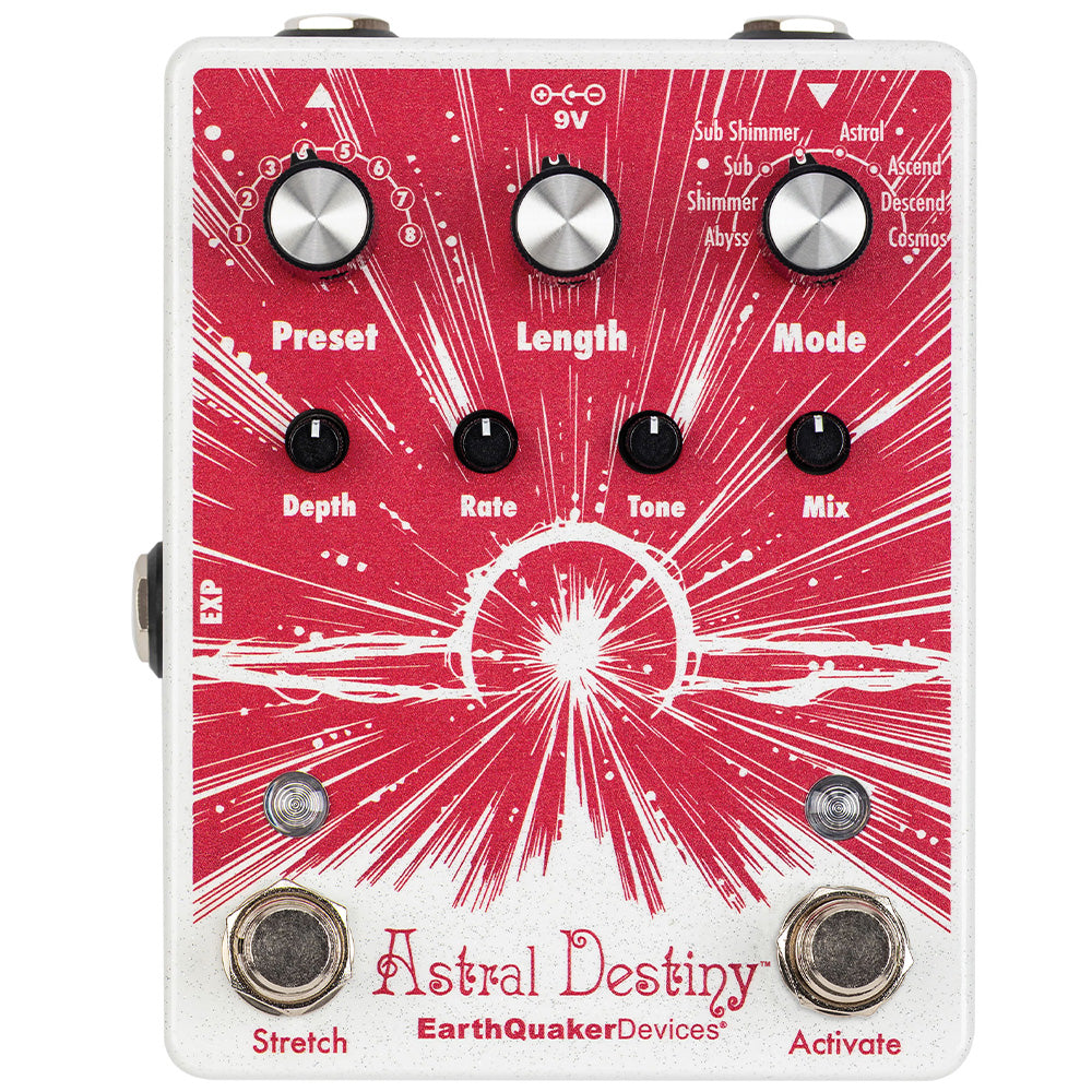 Front of EarthQuaker Devices Astral Destiny Reverb Pedal