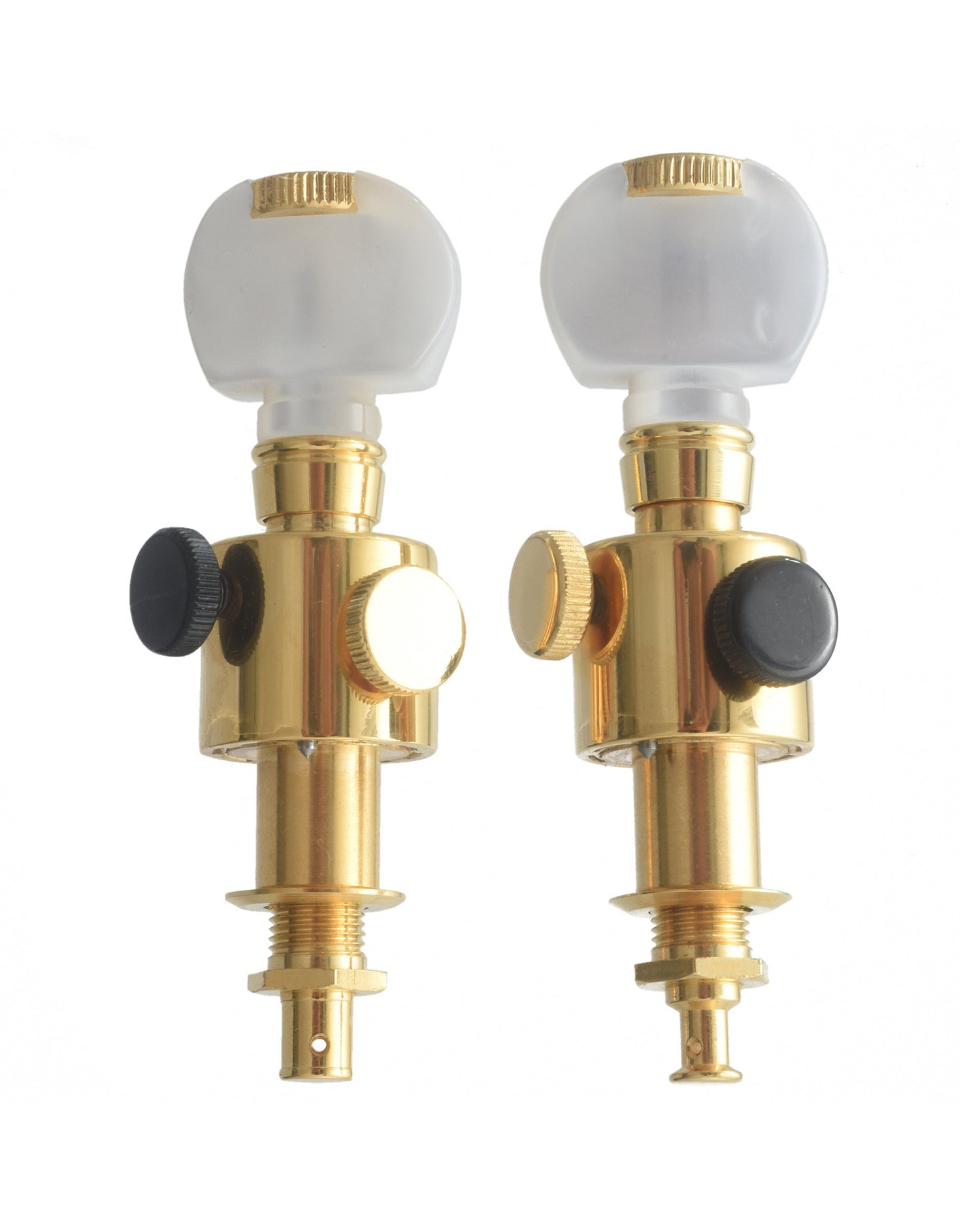 Front of Schaller Sealed Banjo D-Tuners, Gold, Set of 2 (for 2nd & 3rd Strings)
