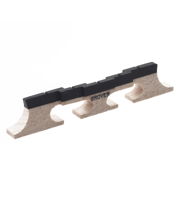 Front and Side of Grover Tune-Kraft Compensated 5-String Banjo Bridge, 1/2" Maple