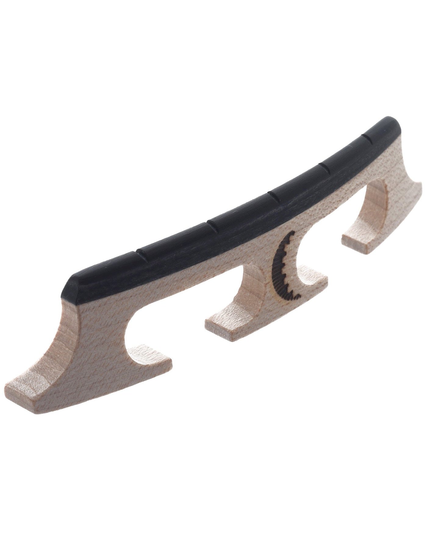 Front and Side of Moon Compensated Banjo Bridge, Medium, 5/8"