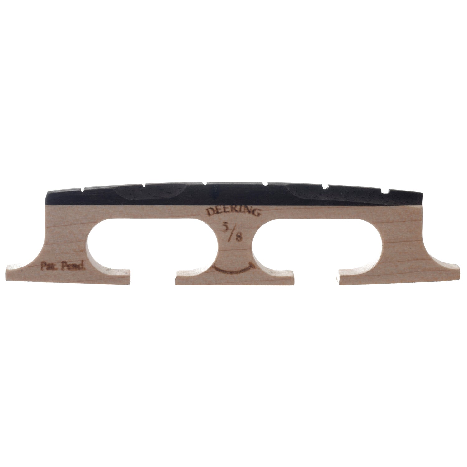 Image 2 of Deering Smile 6-String Banjo Bridge with Curved Feet, 5/8" - SKU# BDS6-58 : Product Type Accessories & Parts : Elderly Instruments