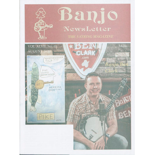 Image 1 of Banjo Newsletter - August 2020, Vol. XLVII, No. 10 - SKU# BN-202008 : Product Type Media : Elderly Instruments