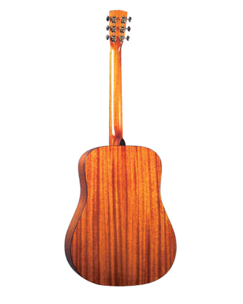 Full Back of Blueridge Contemporary Series BR-40LH Left Handed Dreadnought Acoustic Guitar