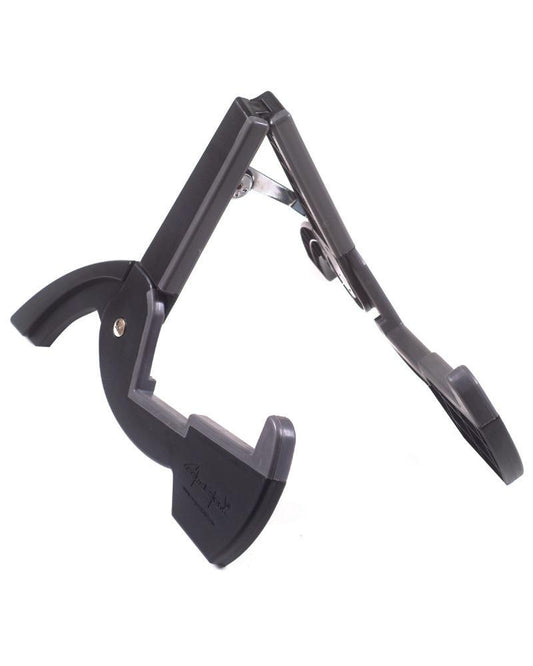 Front and Side of Cooperstand Black Ecco-G Portable Folding Instrument Stand