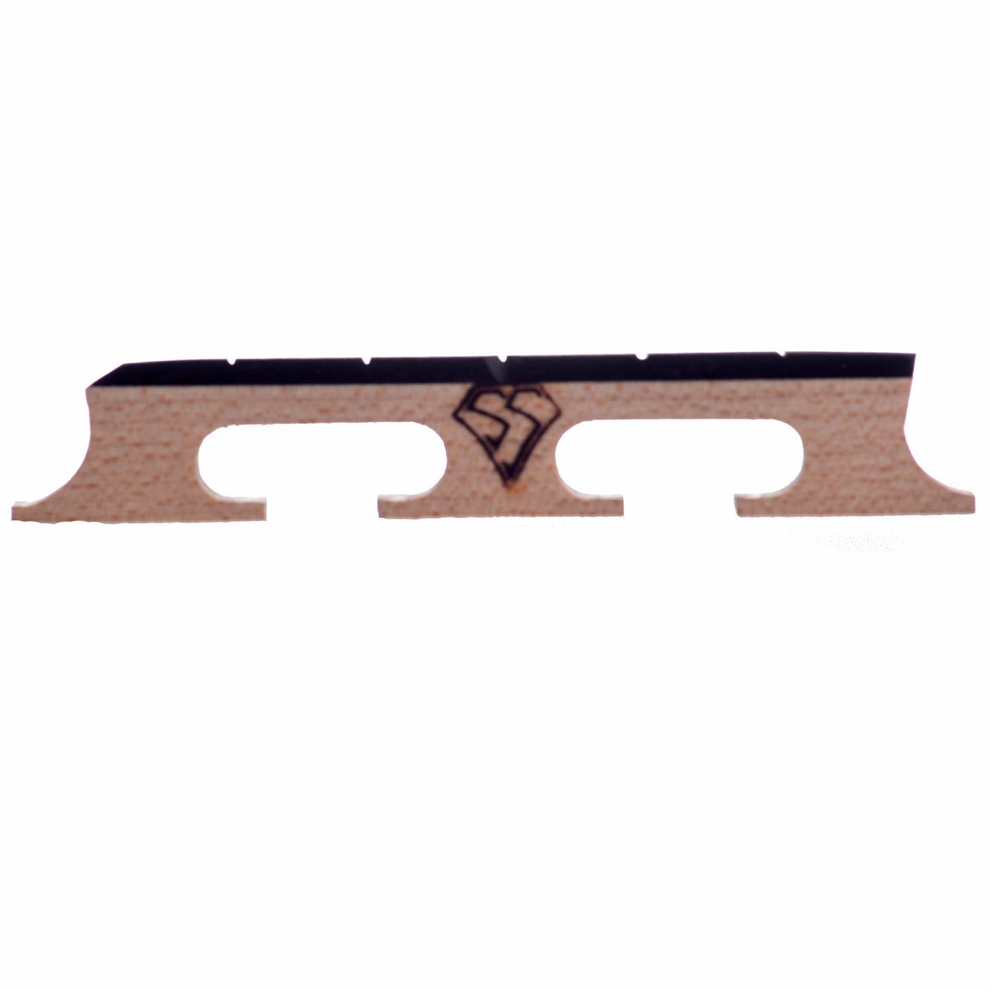Front of Snuffy Smith New Generation Banjo Bridge, Compensated 1/2" Standard Spaced