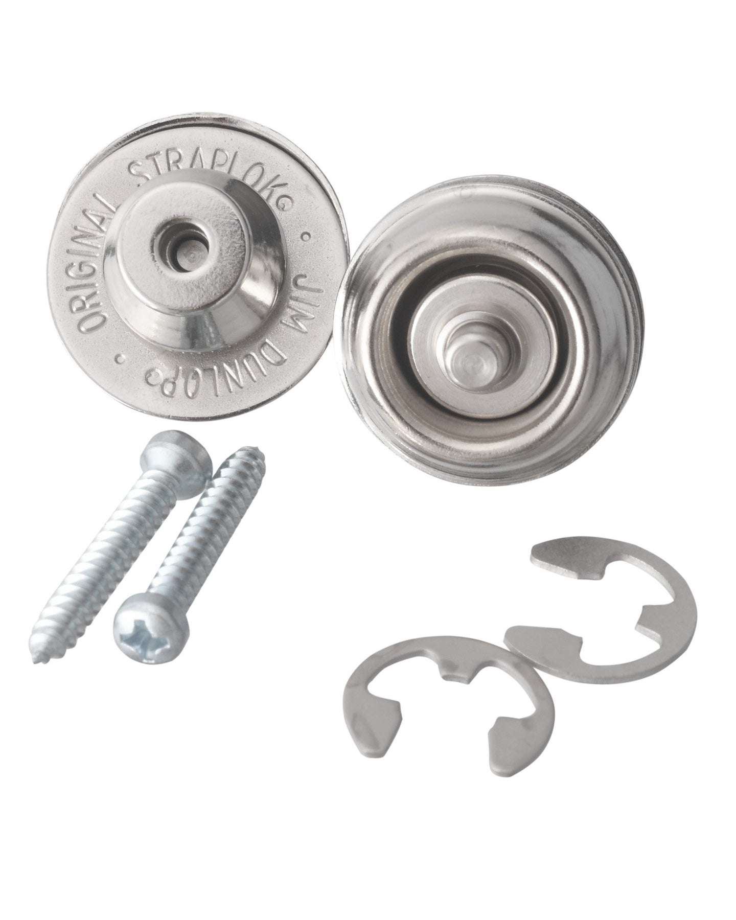 Image 1 of Dunlop Straplok System, Dual Design, Nickel - SKU# DSL-NICKEL : Product Type Accessories & Parts : Elderly Instruments