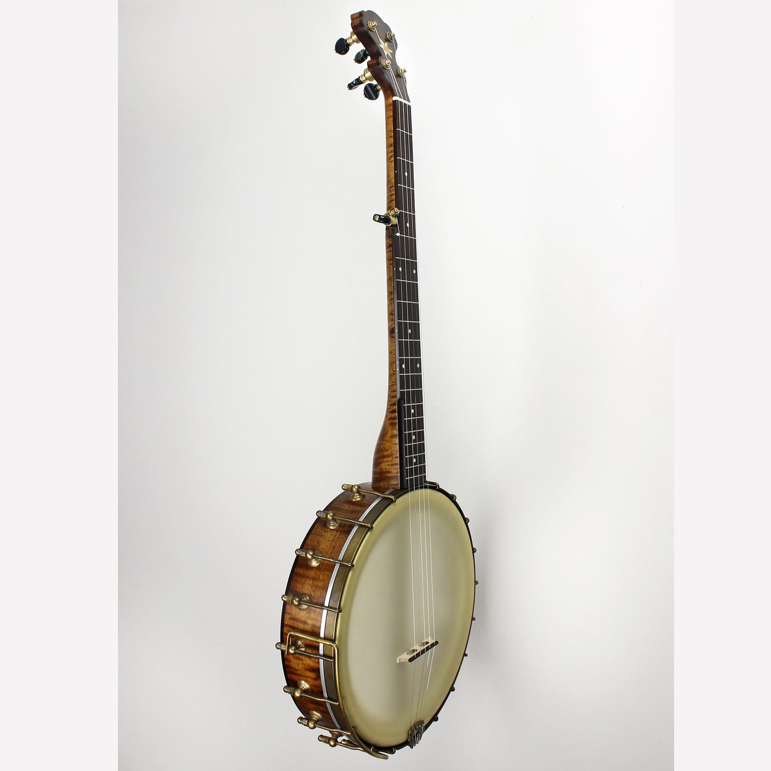 Full Front and Side of Pete Ross Dobson Banjo
