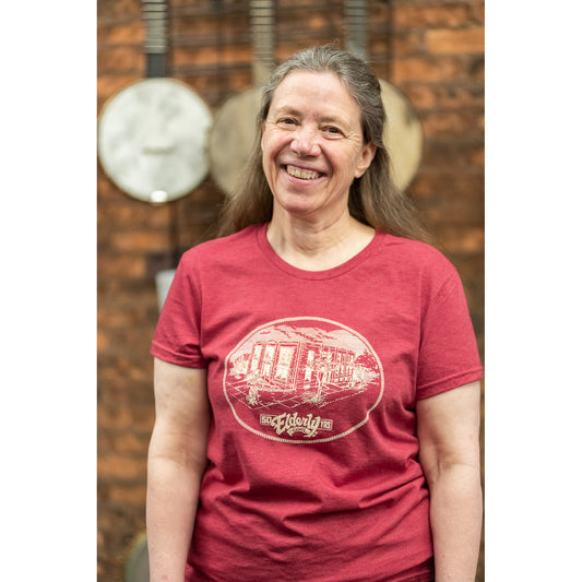 Image 1 of ELDERLY WOMEN'S 50TH ANNIVERSARY LOGO TEE HEATHERED RED (VARIOUS SIZES)- SKU# TEE90-HR-L : Product Type Accessories & Parts : Elderly Instruments