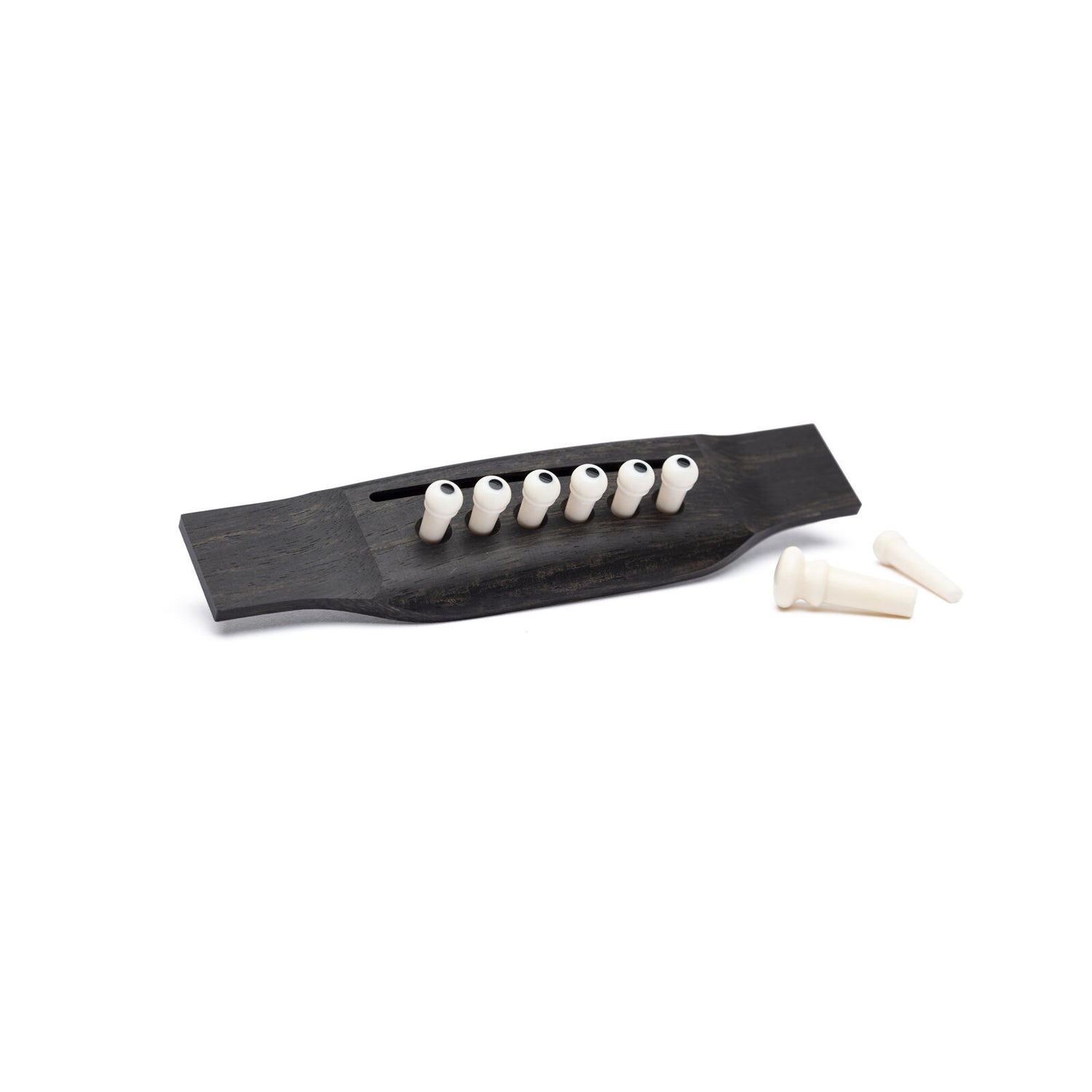 Image 1 of Martin Authentic Series Bridge Pin Set, Unslotted, White with Black Dot - SKU# GA03AUTH : Product Type Accessories & Parts : Elderly Instruments