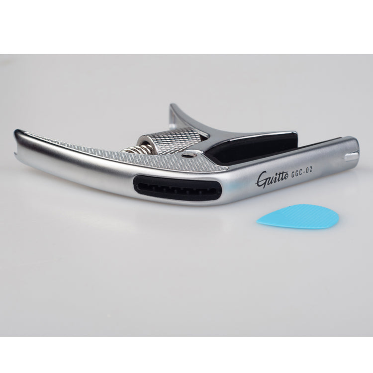 Image 3 of Guitto GGC-02 Revolver Capo for Guitar, Silver - SKU# GGC-02S : Product Type Accessories & Parts : Elderly Instruments