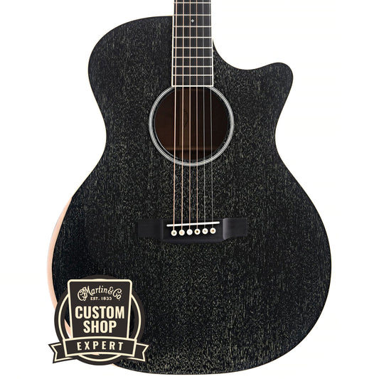 Showroom photo of Martin Custom GPC16 Cutaway Guitar & Case, Black
