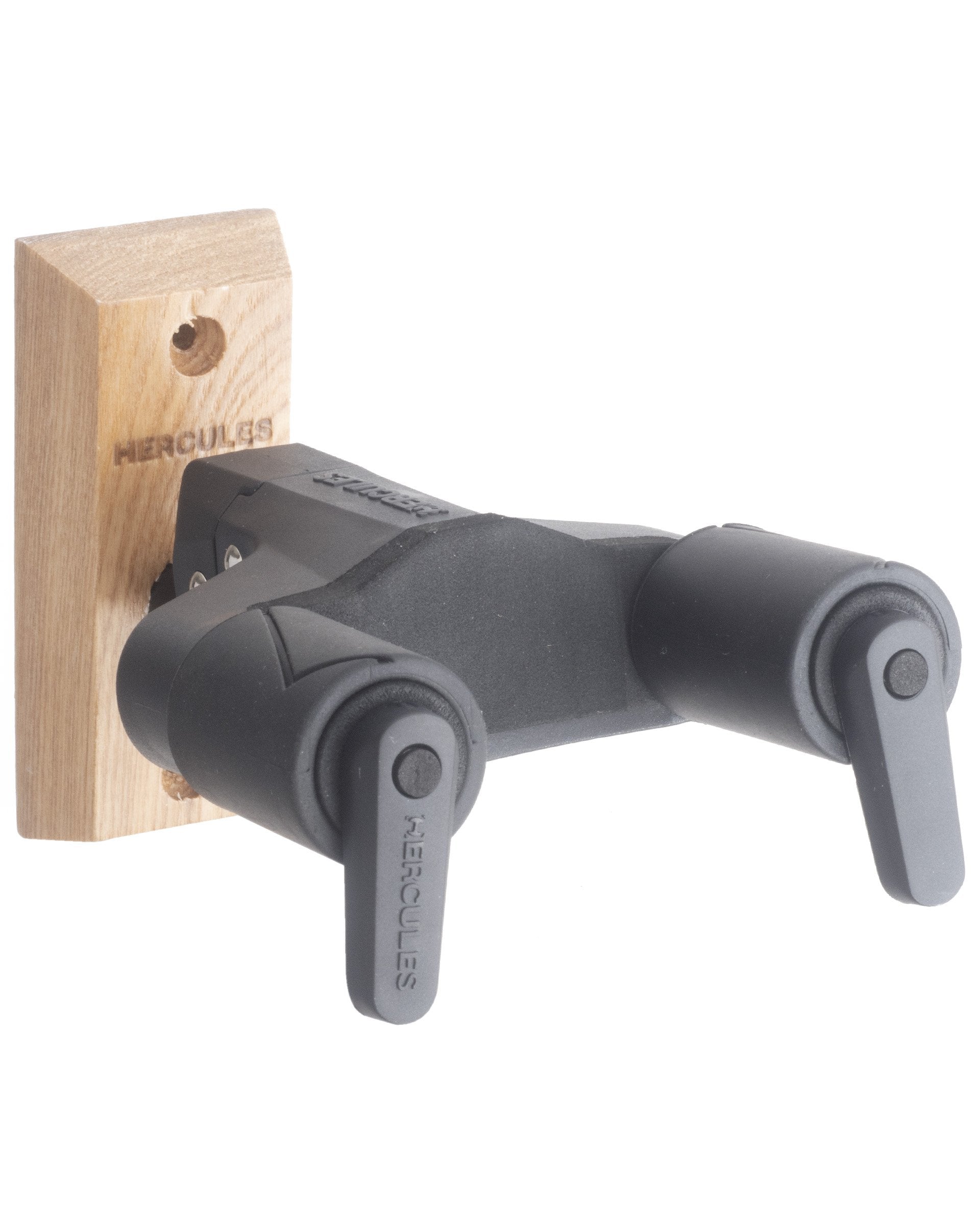 Image 1 of Hercules GSP38WB PLUS AutoGrip Wall Mount Guitar Hanger with Wood Base - SKU# GSP38WB : Product Type Accessories & Parts : Elderly Instruments