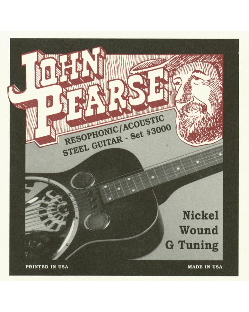 Image 1 of John Pearse 3000 G Tuning Nickel Resophonic Guitar Strings - SKU# JP3000 : Product Type Strings : Elderly Instruments