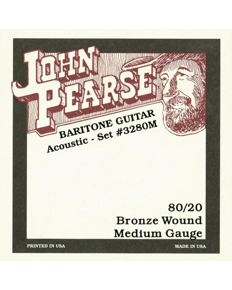 Image 1 of John Pearse 3280M 80/20 Bronze Medium Acoustic Baritone Guitar Strings - SKU# JP3280M : Product Type Strings : Elderly Instruments