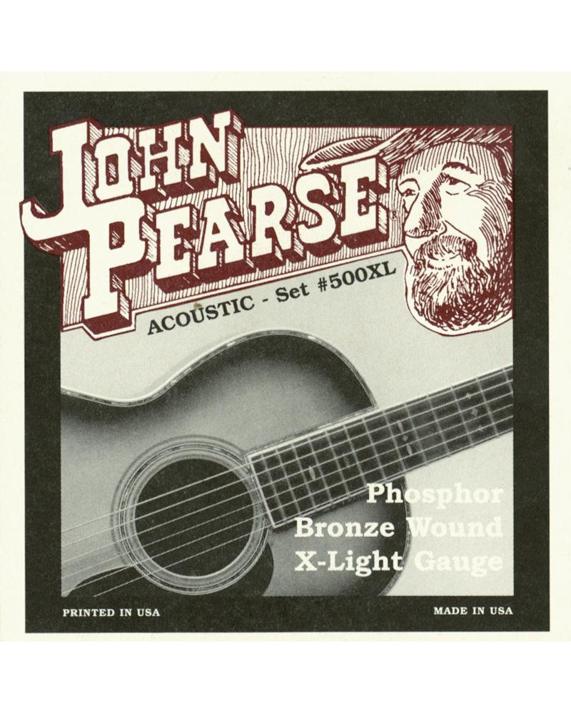 Image 1 of John Pearse 500XL Phosphor Bronze Extra Light Acoustic Guitar Strings - SKU# JP500XL : Product Type Strings : Elderly Instruments