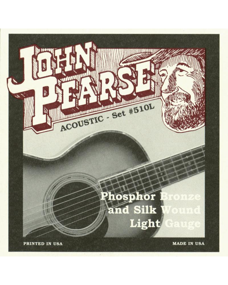 Image 1 of John Pearse 510L Phosphor Bronze and Silk Light Acoustic Guitar Set - SKU# JP510L : Product Type Strings : Elderly Instruments