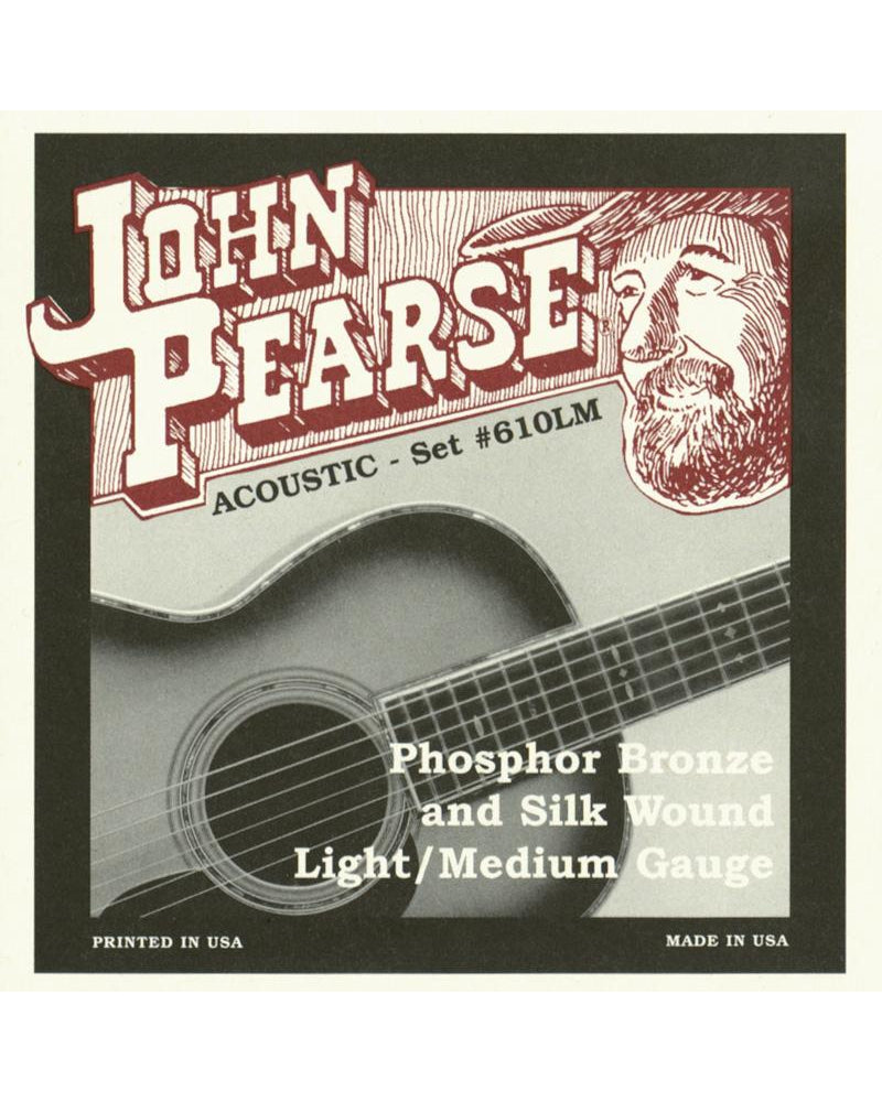 Image 1 of John Pearse 610LM Bronze and Silk Light/Medium Acoustic Guitar Strings - SKU# JP610LM : Product Type Strings : Elderly Instruments