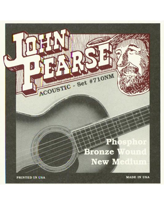 Front of John Pearse 710NM Phosphor Bronze New Medium Acoustic Guitar Strings