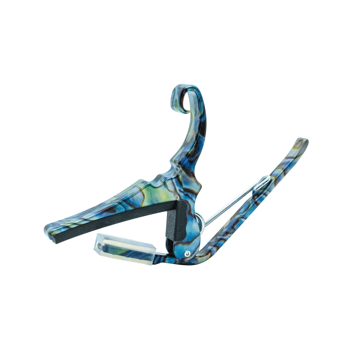 Back of Kyser Quick Change Guitar Capo, Abalone