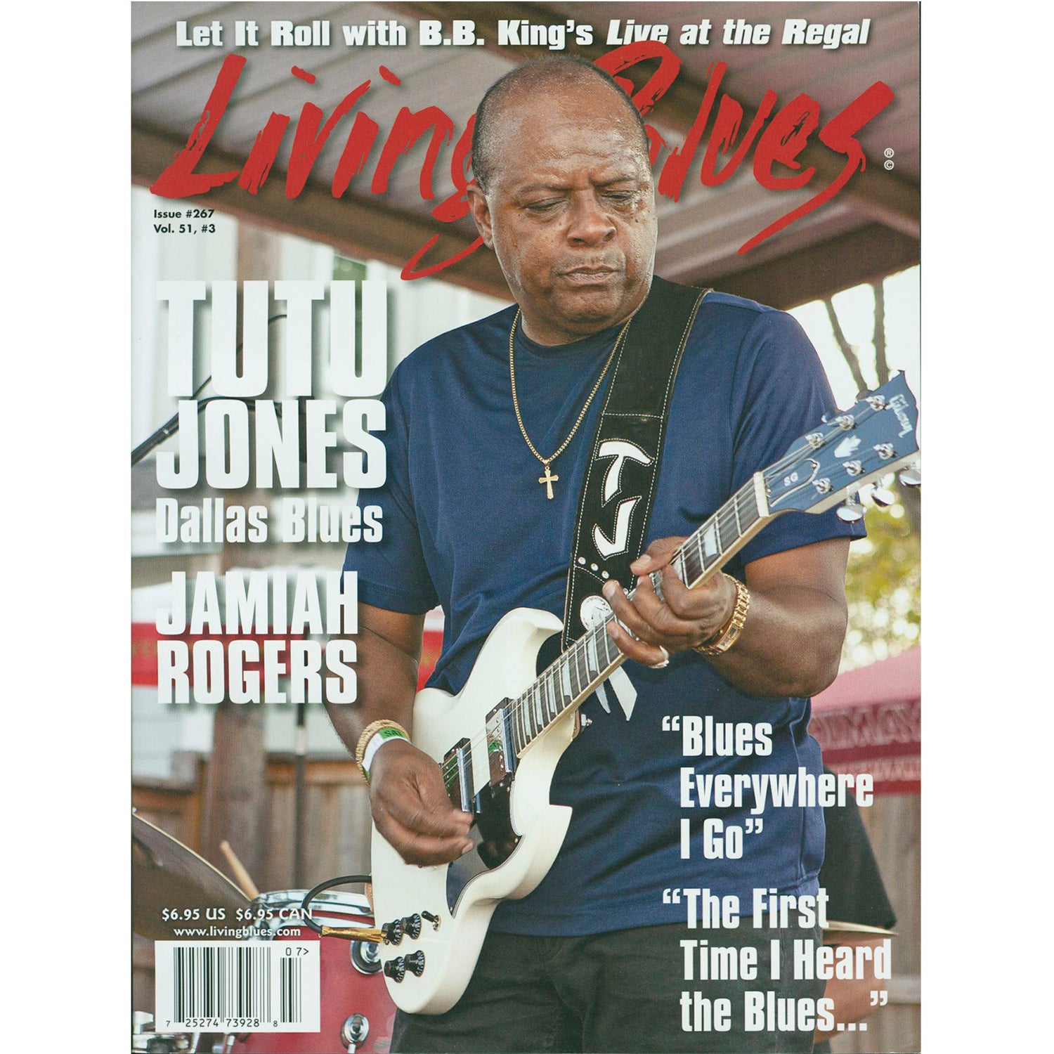 Image 1 of Living Blues July 2020 - Issue #267, Vol. 51, #3 - SKU# LB-202007 : Product Type Media : Elderly Instruments