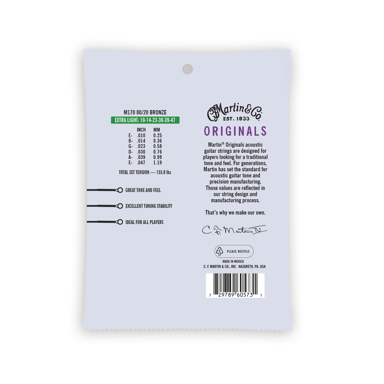 Set Corde Martin Bronzo Per Acustica 12-54 10-47 Corde Per Chitarra Acustica Martin Bronzo - Set In Calibri 12-54, 10-47, 11-52, 13-56, Nuove Stivali Uomo Rock - Foto 4