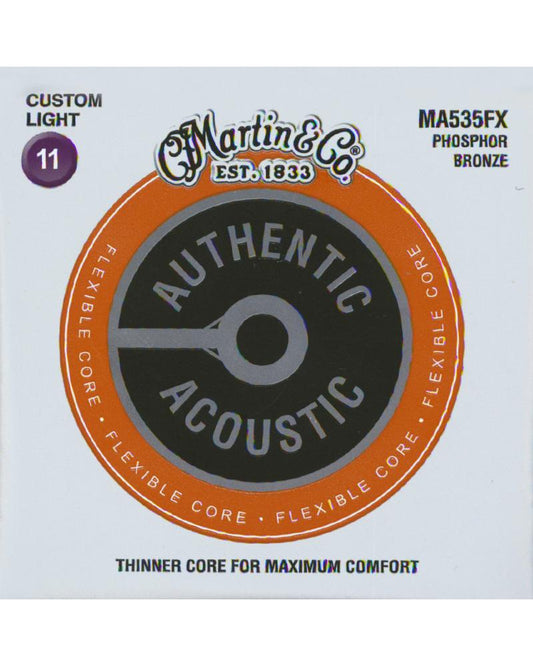 Image 1 of Martin MA535FX Authentic Acoustic Flexible Core Custom Light 6-String Guitar Set - SKU# MA535FX : Product Type Strings : Elderly Instruments