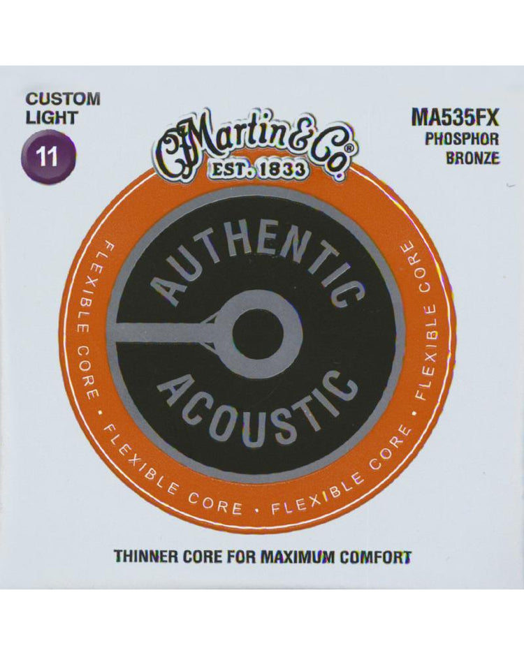 Image 1 of Martin MA535FX Authentic Acoustic Flexible Core Custom Light 6-String Guitar Set - SKU# MA535FX : Product Type Strings : Elderly Instruments