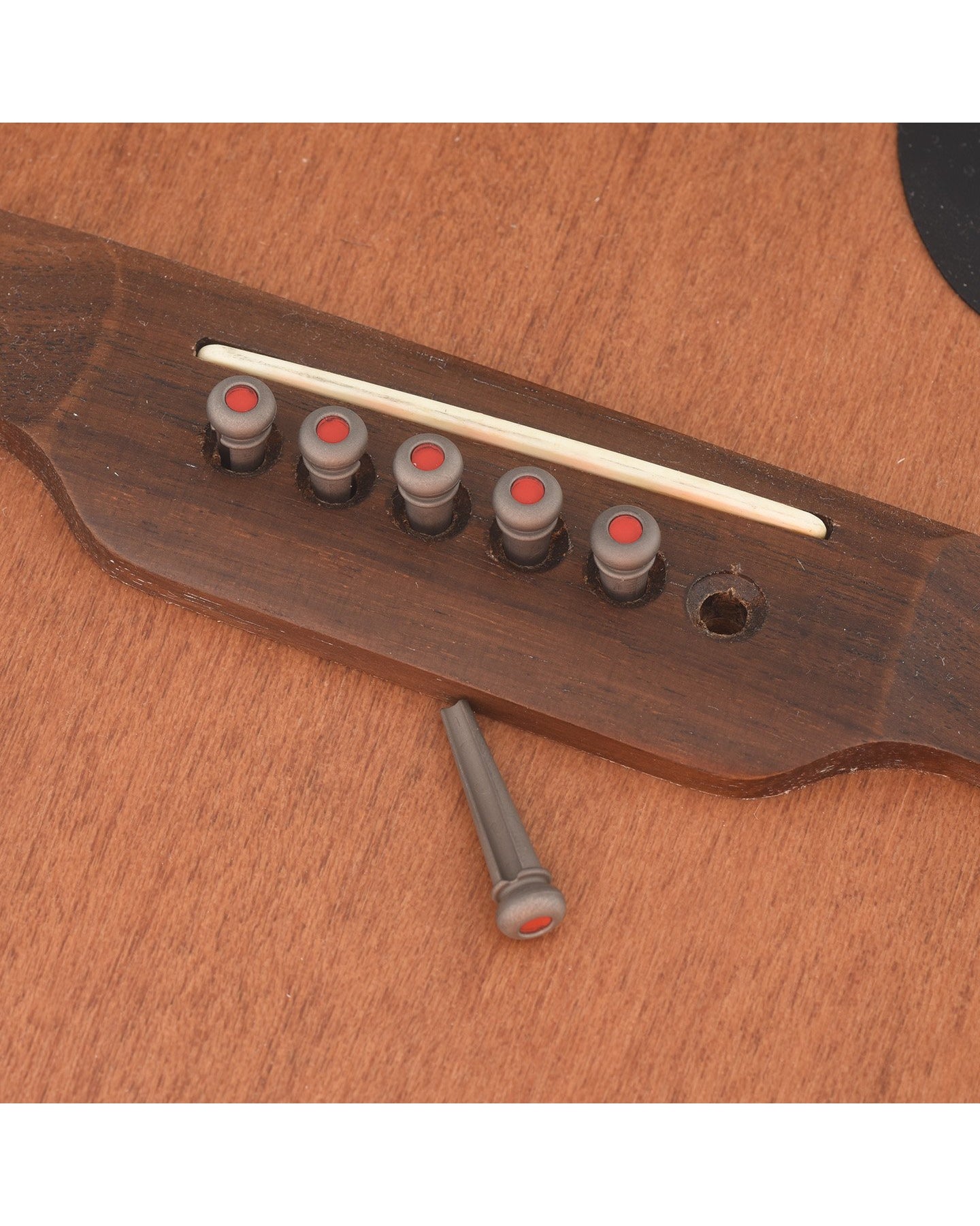 Image 1 of Martin LUXE Liquidmetal Red Dot Bridge Pin Set - Dark Grey - SKU# MLUXE-TE : Product Type Accessories & Parts : Elderly Instruments