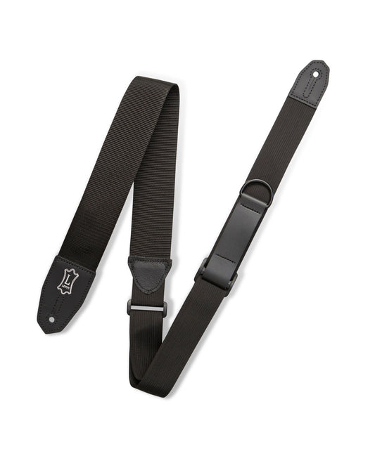 Image 1 of Levy Right Height Polyester Guitar Strap - SKU# MRHP-BLK : Product Type Accessories & Parts : Elderly Instruments