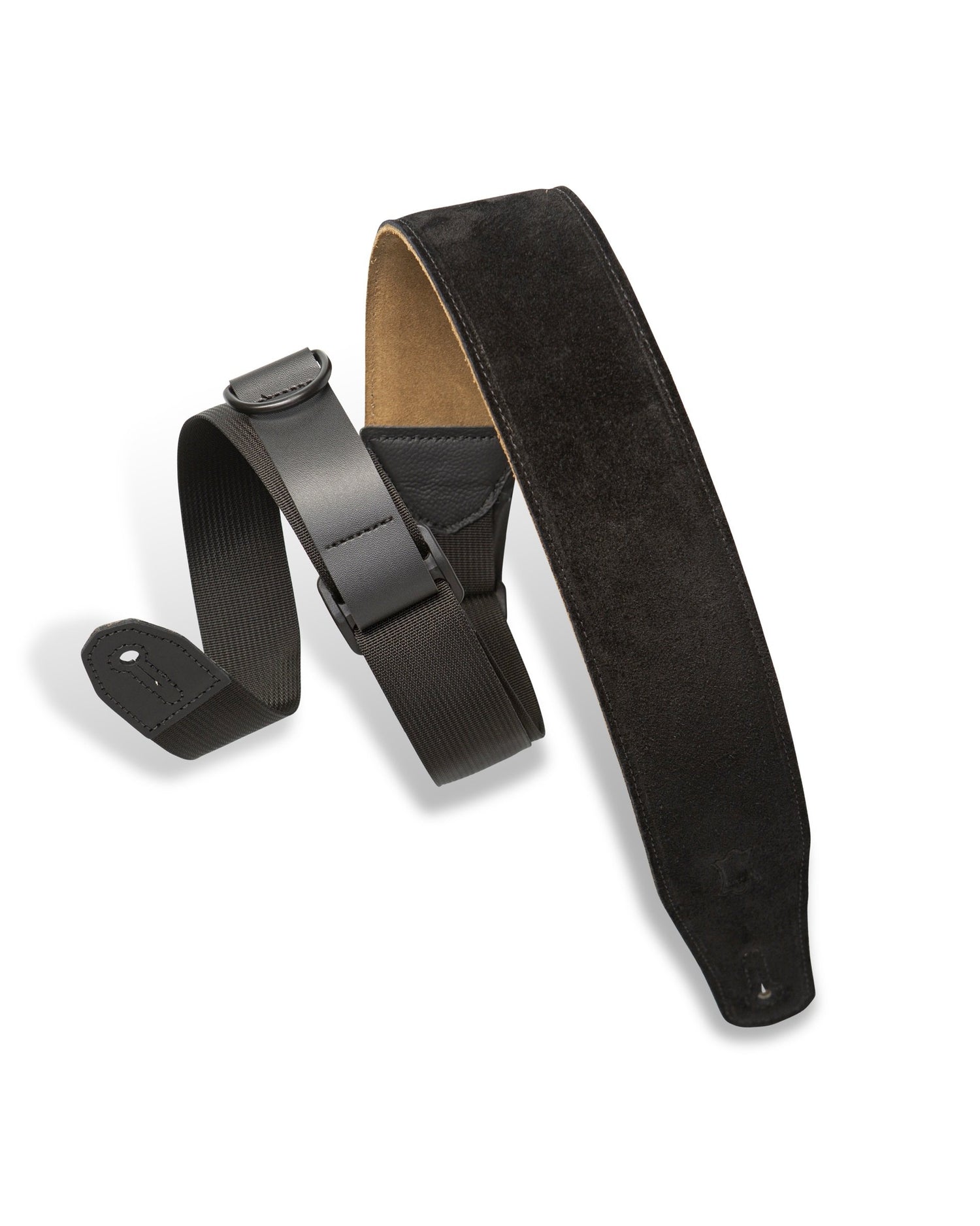 Image 1 of Levy Right Height Suede Padded Guitar Strap - SKU# MRHSP-BLK : Product Type Accessories & Parts : Elderly Instruments