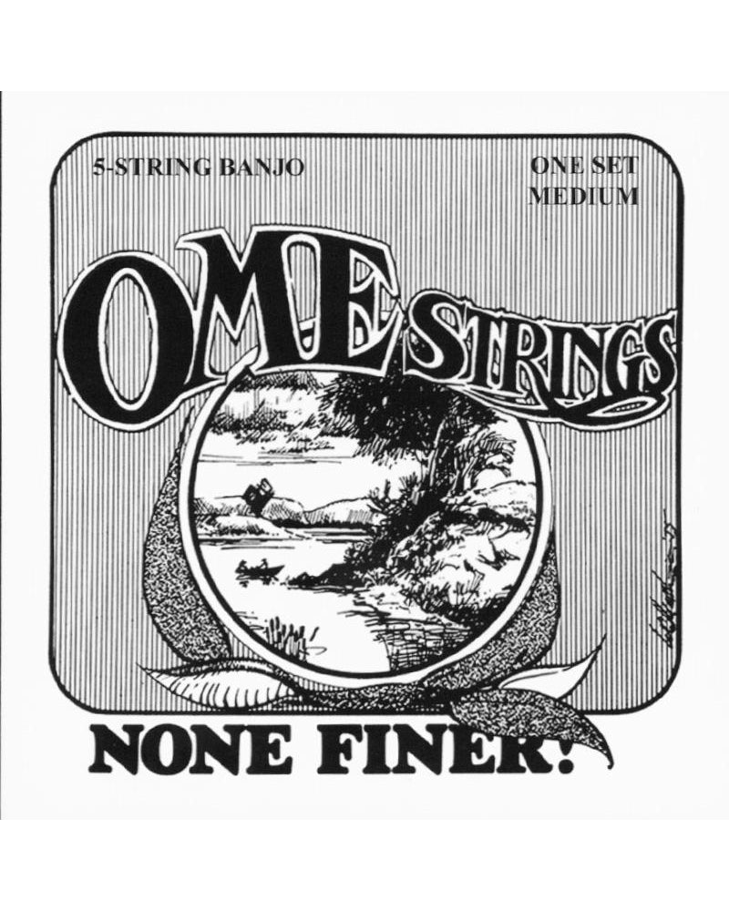 Front of Ome Nickel Wound Medium 5- String Banjo Set