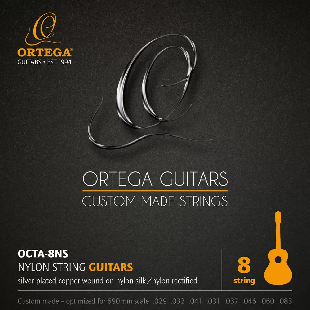 Image 1 of Ortega OCTA8-NS 8-String Classical Guitar Set- SKU# OCTA-8NS : Product Type Strings : Elderly Instruments