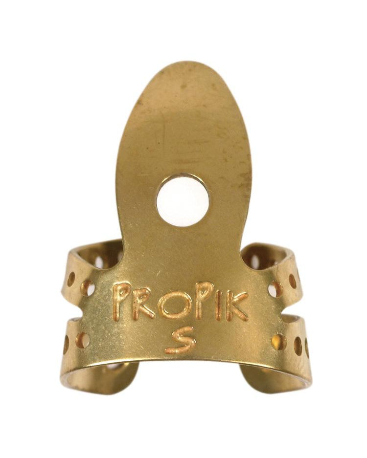 Image 1 of Propik Brass Fingerpick, Split Wrap, Small - SKU# PKWCSP-BRS-S : Product Type Accessories & Parts : Elderly Instruments