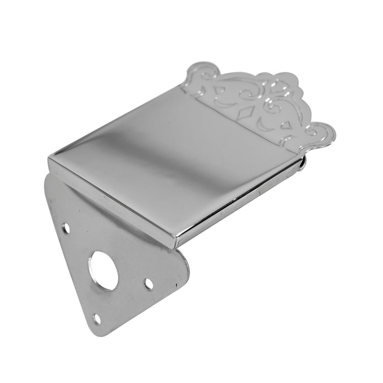 Image 1 of Prucha Mandolin Tailpiece, Nickel, Engraved Cover- SKU# PRP25E : Product Type Accessories & Parts : Elderly Instruments