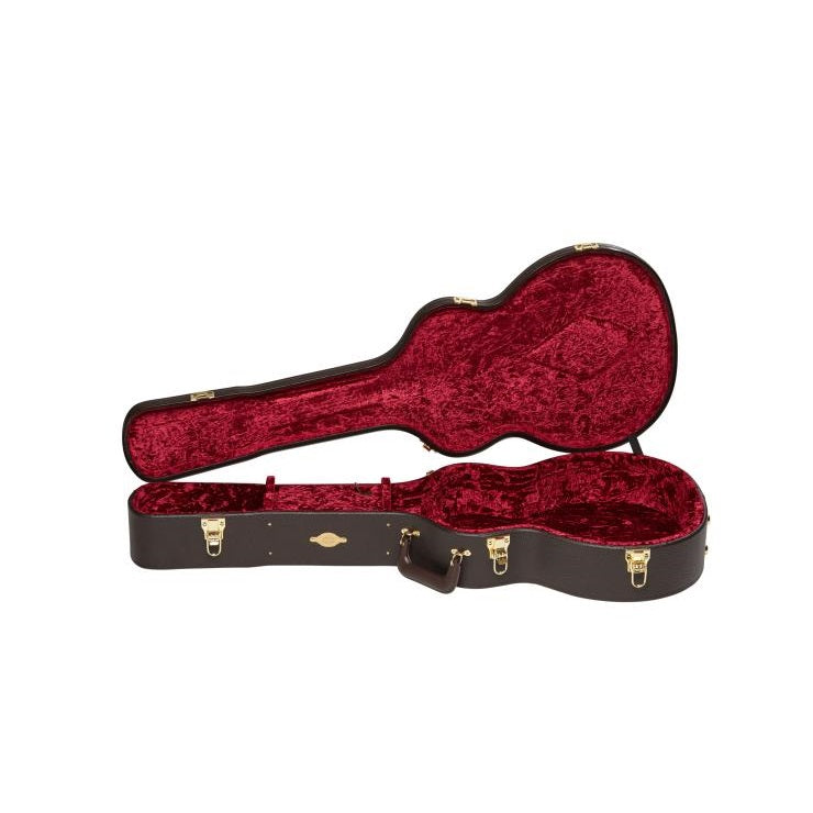 Taylor Grand Auditorium Brown Deluxe Hardshell Guitar Case, Open