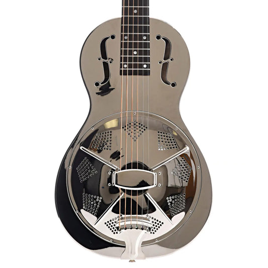 Front of Recording King RM-993 Metal Body Parlor Resonator Guitar
