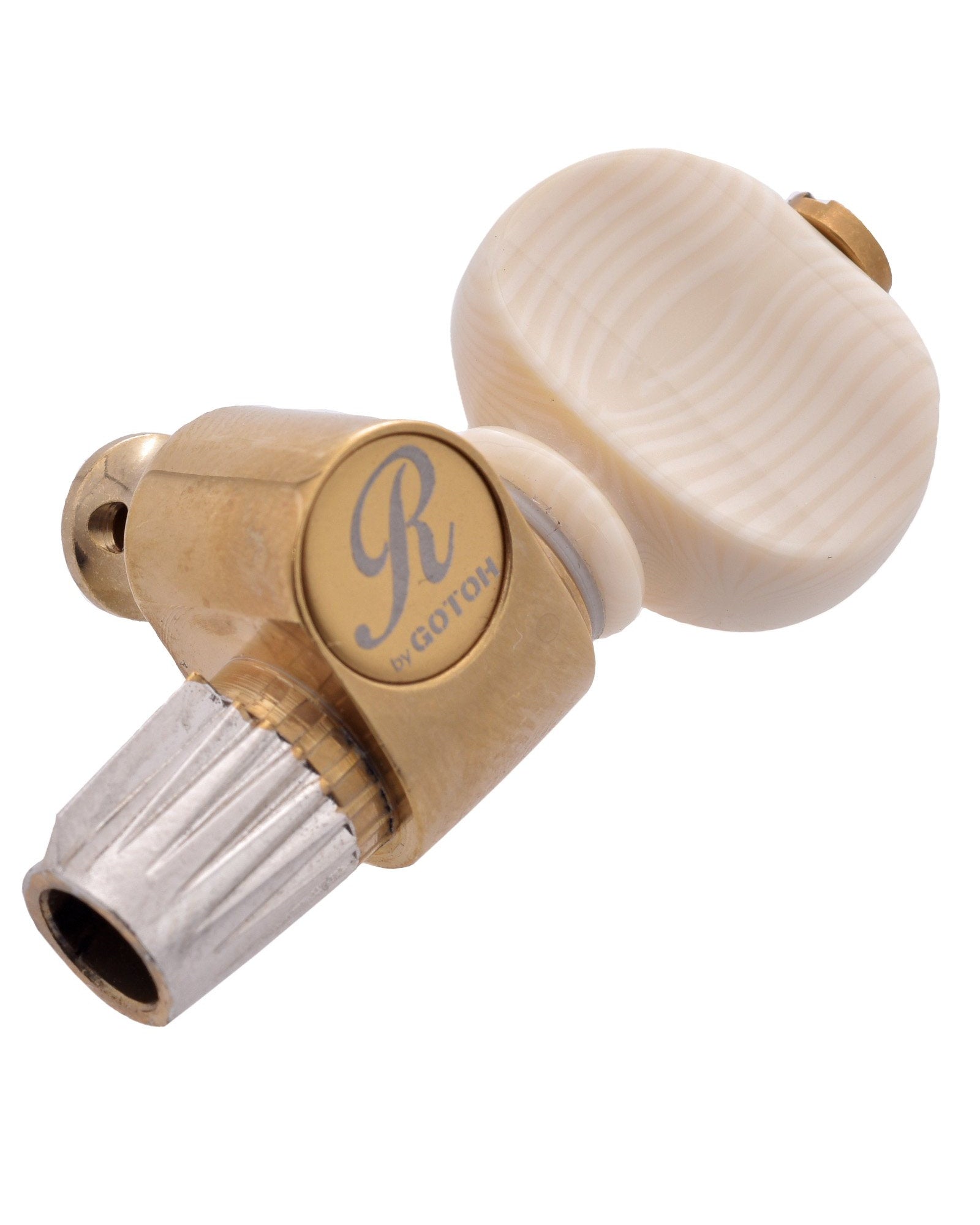 Image 1 of Rickard Banjo 5th Peg, Satin Gold/Ivoroid - SKU# RP5-BIV : Product Type Accessories & Parts : Elderly Instruments