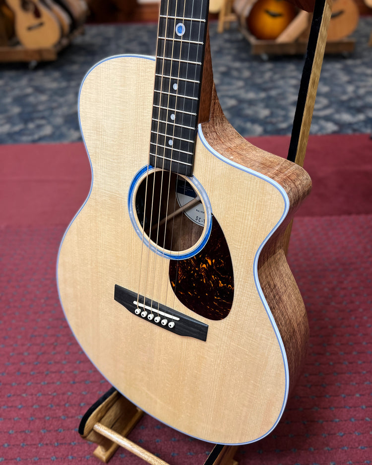 Front and Side of Martin SC-13E Cutaway Guitar 
