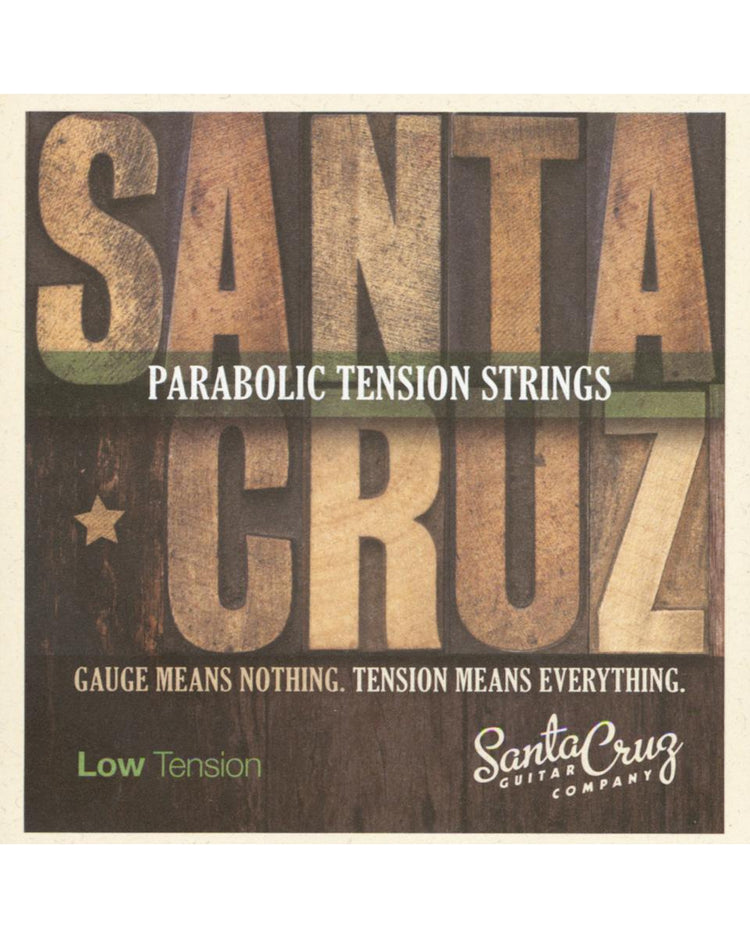 Front of Santa Cruz Parabolic Tension Acoustic Guitar Strings, Low Tension